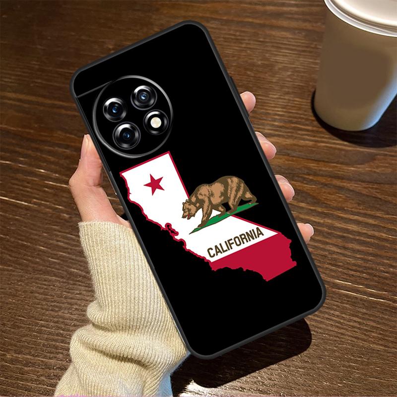 California Flag Case For OnePlus 15R 13R 12R 10R 8T 10T 13T 15 13 12 11 9 10 Pro Nord CE 5 4 3 2 Lite N20 N30