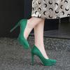 Melness style fashion simple car model catwalk banquet etiquette waterproof table sexy high heels large size shoes