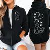 Dog and Cat Love Heart Graphic Fashion Zip Up Hoodies Women Autumn Long Sleeve Harajuku Clothes Female Sweatshirt Jackets