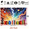 2D Classroom Science Backdrop, Colorful Chemistry Set & DNA Nebula Photography Background