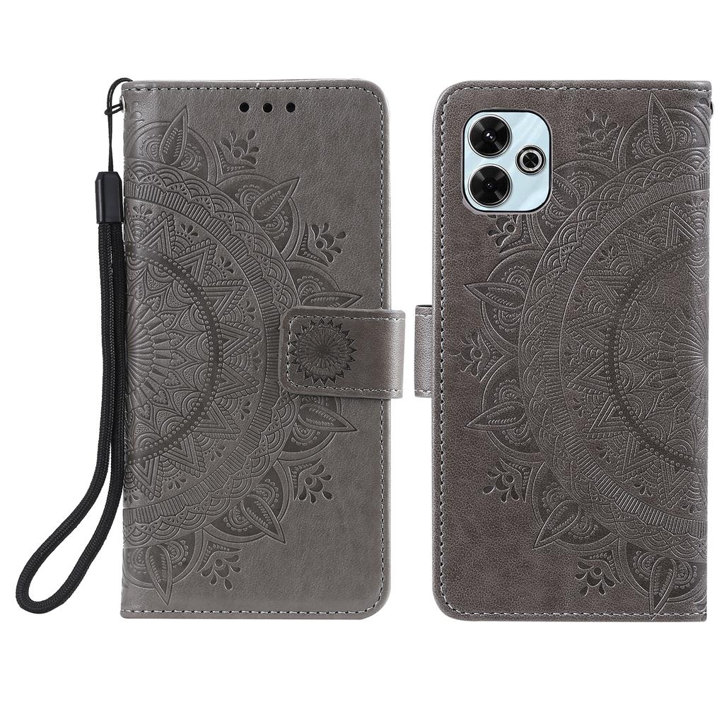 For Xiaomi Redmi 13 5G/4G Phone Case Imprinted Totem PU Leather Wallet Cover with Stand