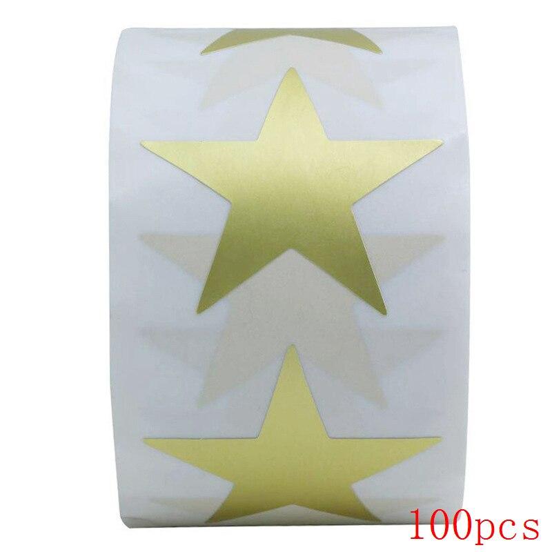 

50-500 шт. Этикетки-наклейки в форме звезды, золотые наклейки, уплотнительные этикетки, скрапбукинг для упаковки и свадебного украшения, бумага золотого цвета