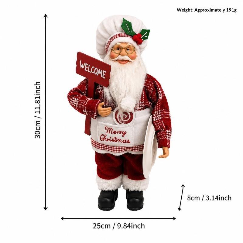 2026 Weihnachtsdekoration für Zuhause Weihnachtsmann Plüschpuppe 30cm Navidad Party Deko Xmas Ornamente Neujahrsgeschenk