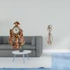 Horse Lovers Clock Figurine Sculpture Desktop Decoration Animal Art Collection Anniversary Gift
