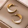 Elegant Spiral Twisted Hoop Earrings: Chic Light Luxury Personality Earrings for Women