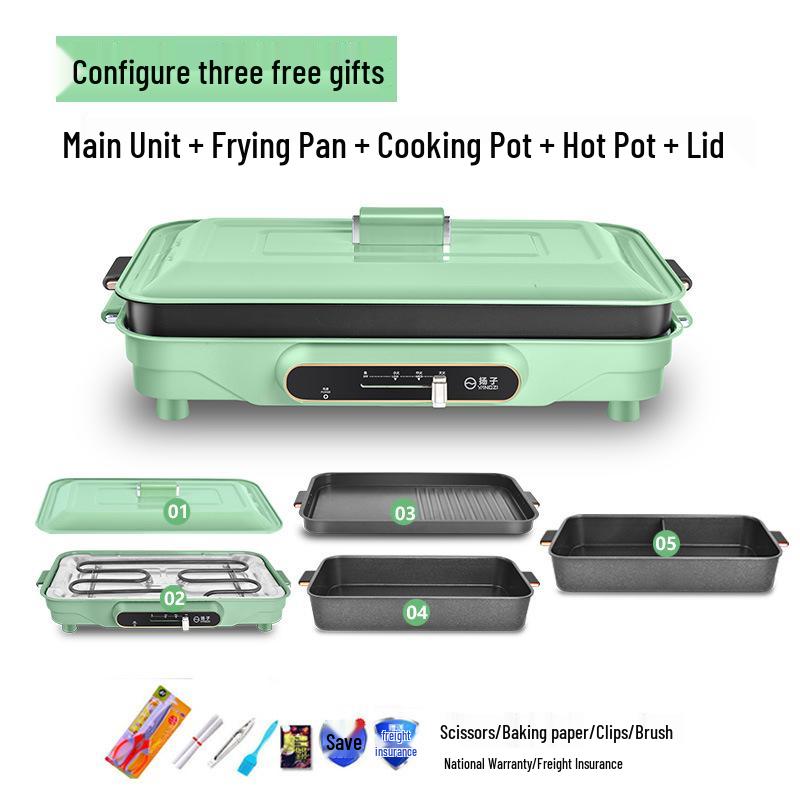 

Багатофункціональна електрична каструля та гриль з антипригарним покриттям Yangtze Large Capacity 6L