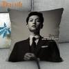 45X45cm Vincenzo Song Joong Ki KPOP Pillow Cover Square Zipper Cotton Linen Fabric Pillow Cases Bedroom Home Decorative Gift
