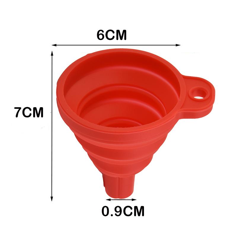 

Складная воронка для автомобильного двигателя, силиконовая воронка для замены жидкости омывателя, портативная воронка для замены масла в двигателе автомобиля, бензина, 7 см х 6 см