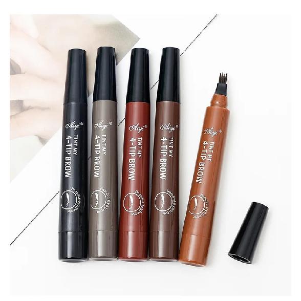 4 Point Eyebrow Pencil Waterproof Liquid Eyebrow Pen Makeup Long Lasting Cosmetic Microblade Brow Pencil
