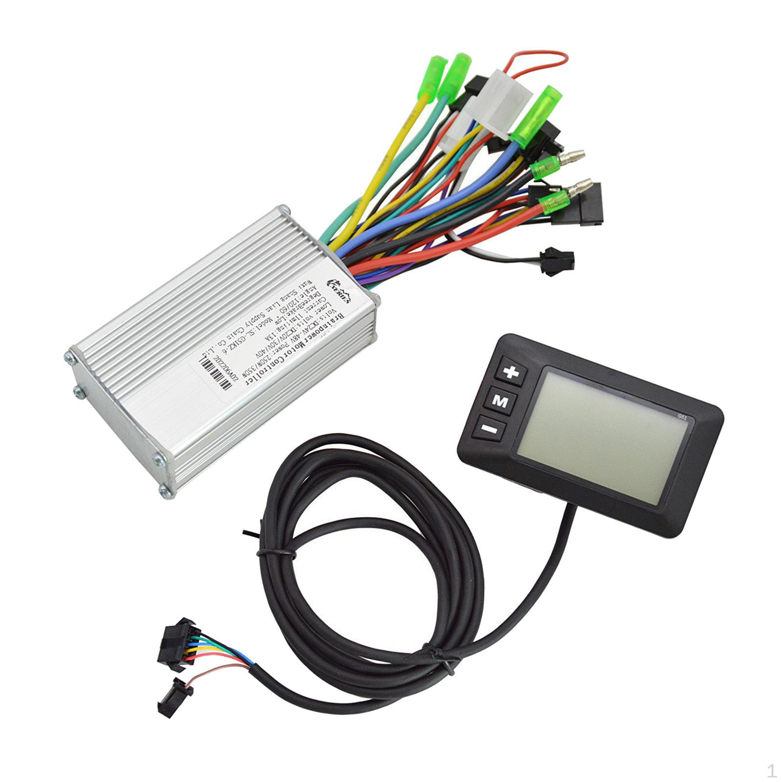 Контроллер для электровелосипеда 24В-48В/36В-60В, ЖК-дисплей, блок управления для электровелосипеда из алюминиевого сплава, скорость 36V 60V