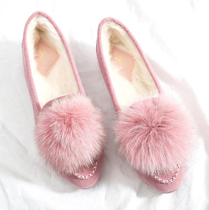 

Милые зимние мокасины с помпонами на меху женские 9,5/10 эспадрильи 2024 новое поступление балетки слипоны криперы комфортные мокасины 5 розовый