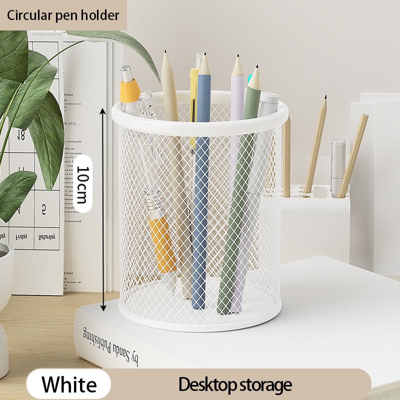 Behälter Schreibtisch-Organizer Behälter Schwarz Schreibtisch Metall Stifthalter Netz Stiftebecher Stifteetui