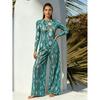 Sexy Mesh Print One-piece Sunscreen Swimsuit Women's Trousers