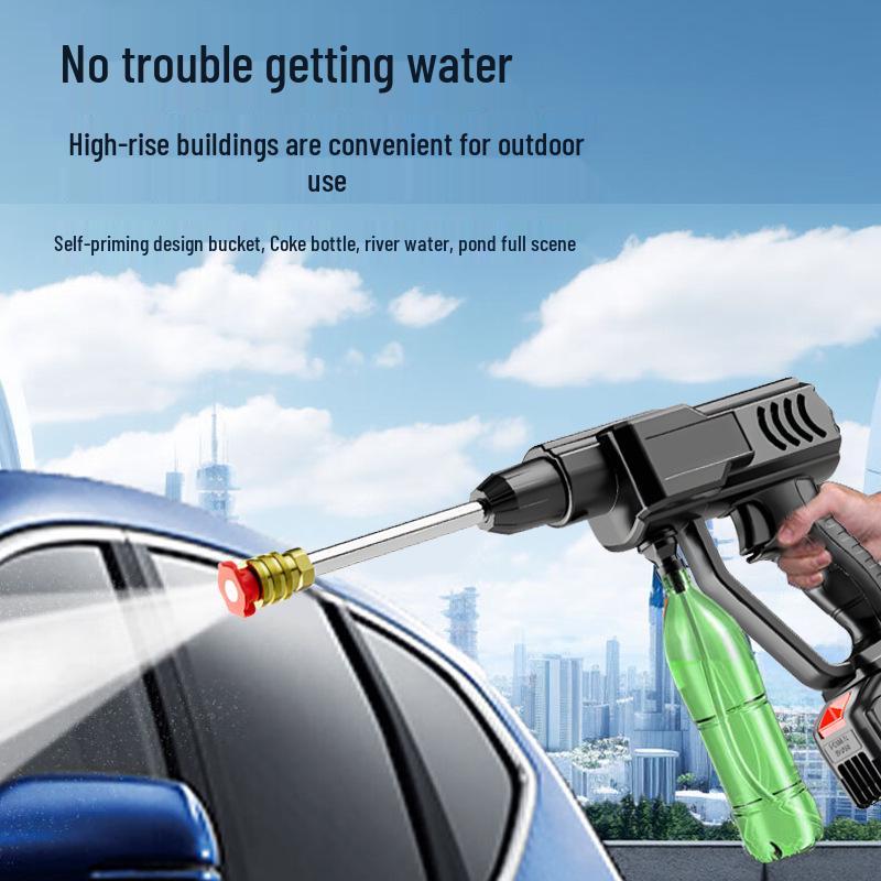 Portable High-Pressure Cordless Car Washing Gun with Lithium Battery
