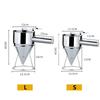 Stainless Steel Takoyaki Batter Funnel with Stand 600ml 1200ml Removable Dispenser for Cupcakes Pancakes Baking Tools