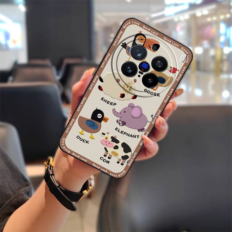 Back Cover Waterproof Phone Case For VIVO X200 Pro Full Wrap Protective Cute Fashion Design Cover Anti-dust Durable TPU