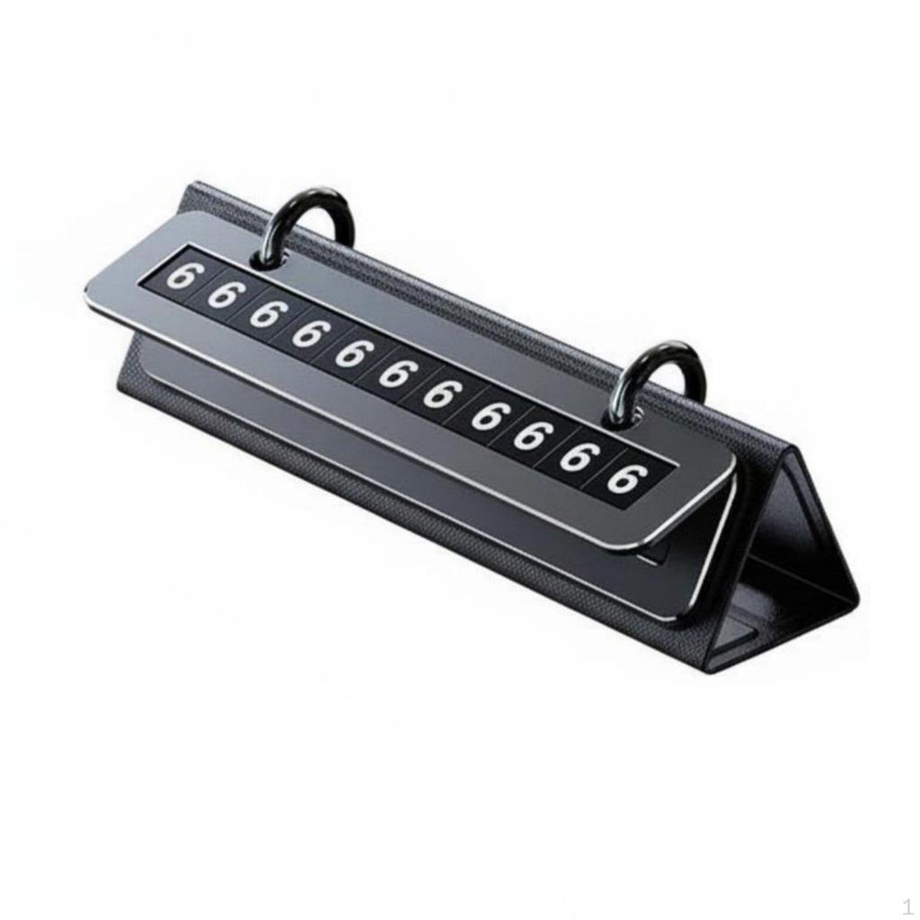 Temporary Parking Phone Number Plate Premium Leather Finish