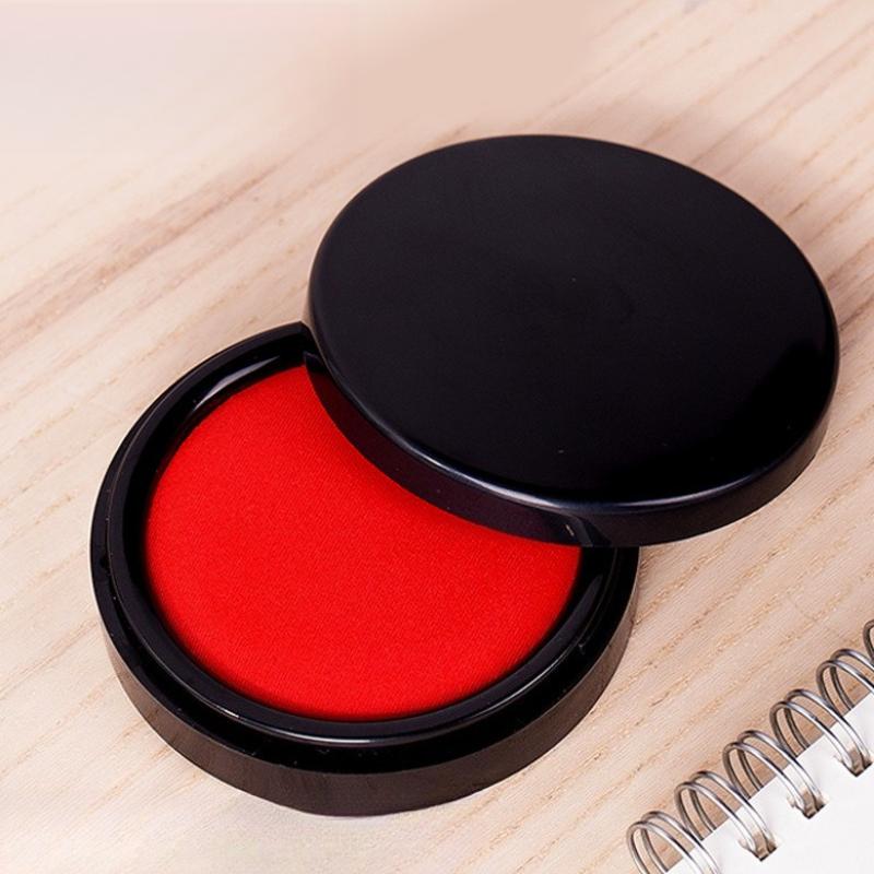 Business Stamp Pads Red Ink Pad Seal Ink Paste Office Financial Personal Fingerprint Portable Ink Pad Inkpads for Stamp Seals