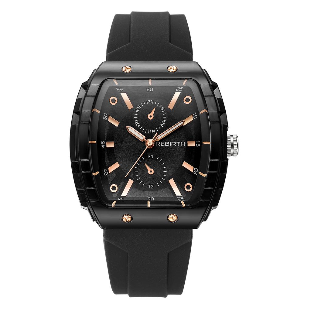 Affordable Macaron-Colored Barrel-Shaped Women's Watch with Silicone Strap, Lightweight and Casual Daily Watch for Girls