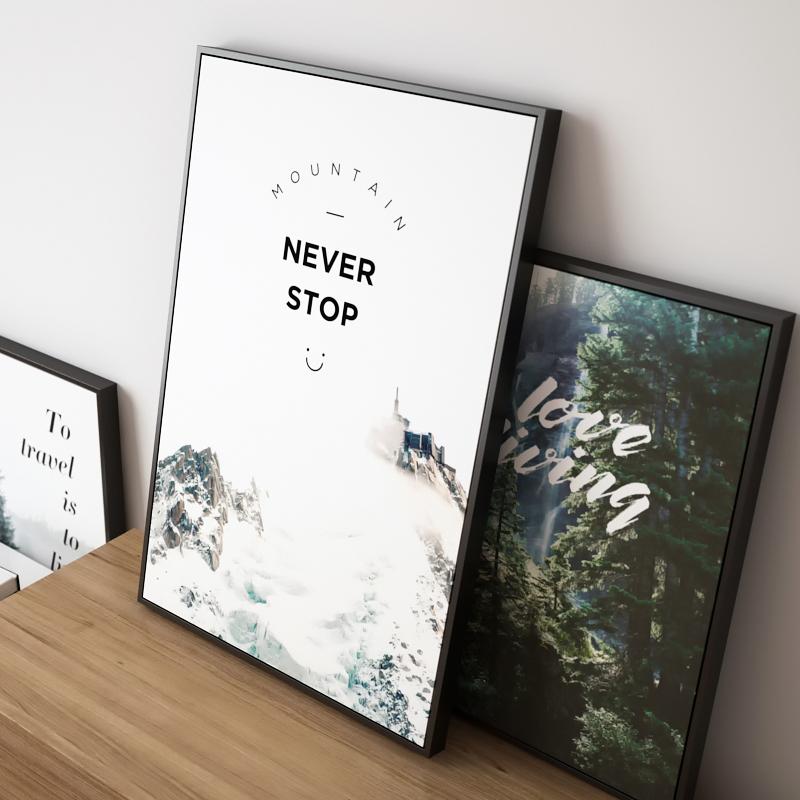 

Forest Landscape Nordic Posters and Prints Wall Art Canvas Quotes Wall Pictures Decoration Painting for Living Room Home Decor