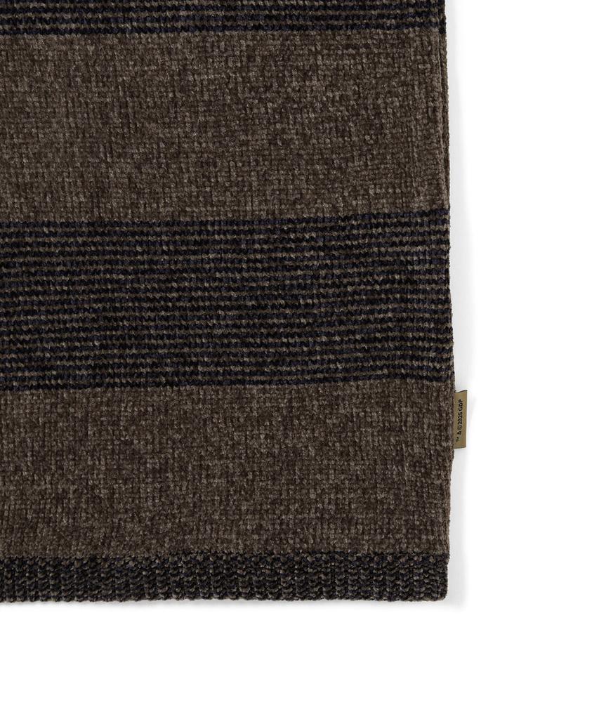 THISISNEVERTHAT Gd Lightning Velvet Knit Polo Brown
