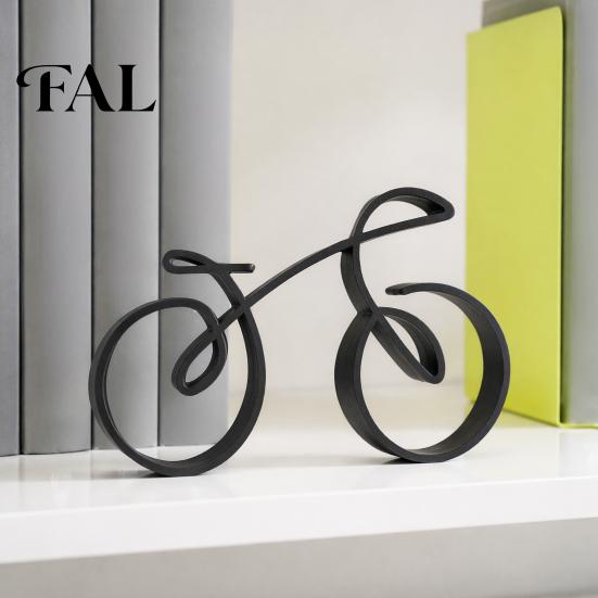 Abstrakte Fahrradskulptur 3D-gedrucktes Ornament, Schreibtisch-Fahrradskulptur, Kreative Kunstfigur, Modern-minimalistische Fahrrad-Dekoration für Zuhause und Büro