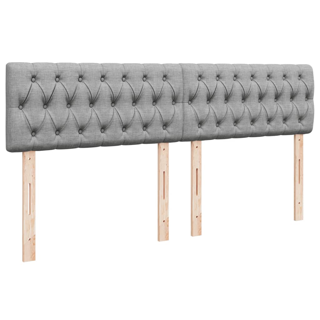 Vidaxl Letto Continentale Con Materasso, Grigio Chiaro, Tessuto, 180X200Cm