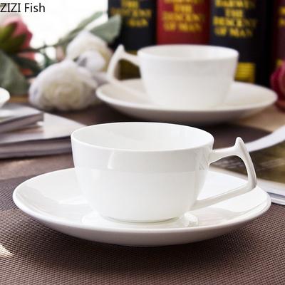 BR160ml Fassungsvermögen Reinweiße Kaffeetasse Weißes Knochenporzellan Milchkrug Heimdekoration Frühstückstasse Freizeit Nachmittag Schwarzer Tee TassenEY