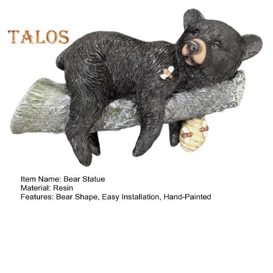 Medvědí socha Ručně malovaná Obal na strom Socha Snadná instalace Rozmarná Venkovní Pryskyřičná Medvědí socha