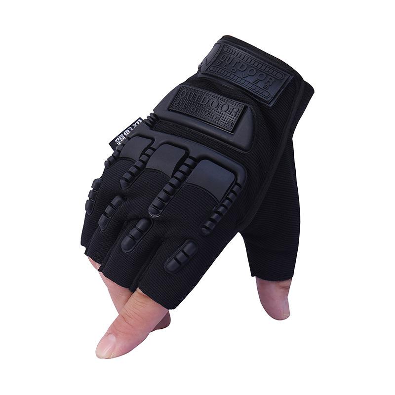 Fingerless Male Tactical Gloves Hard Knuckle Motorcycle Gloves for Men and Women Outdoor Use Bicycle Hunting Hiking Fingerless Gloves