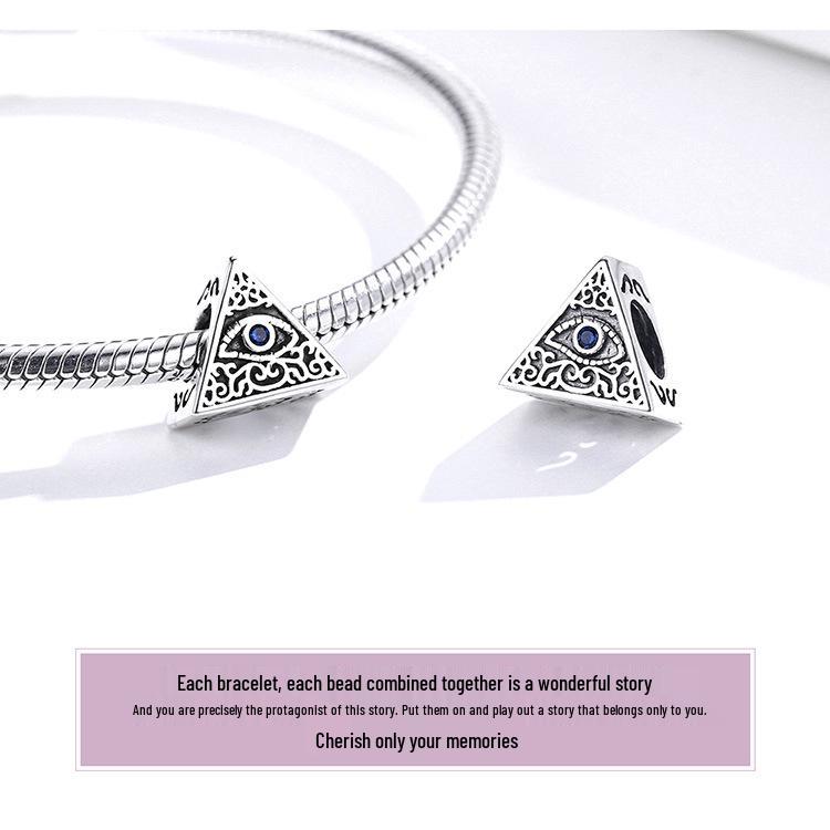 S925 Silver Beads 'New Devil Eye' DIY Bracelet Accessories - SCC1567