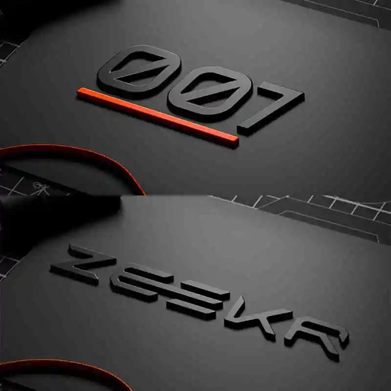 For ZEEKR 001 X 007 7X 009 Black Badge Front Rear Badge Blackened Modification Accessories