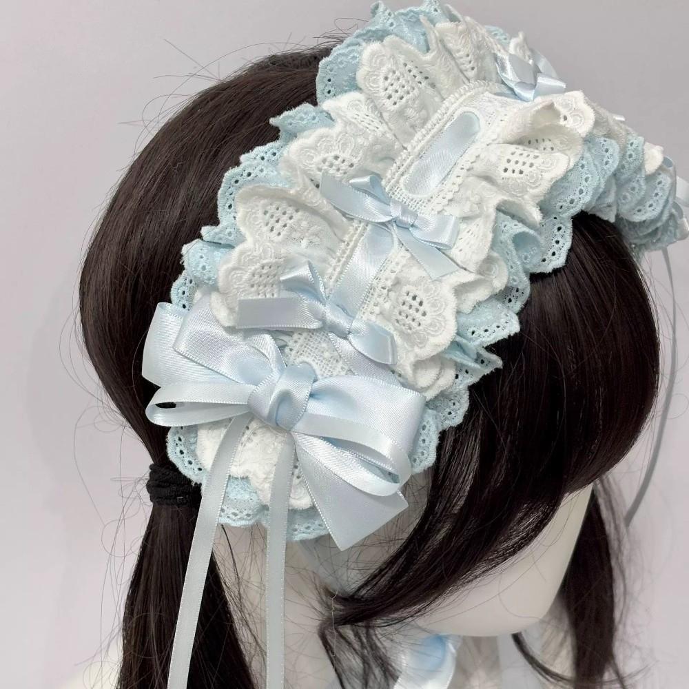 Gothic Lolita Wing Angel Headband Lace Head Wrap New Cosplay Headdress Hair Accessories