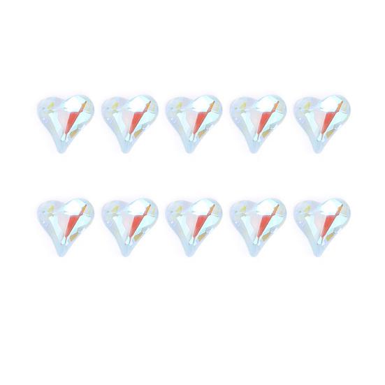 10Pcs Love Rhinestone Jewelry Creative Long Lasting Acrylic Delicate Fluorescent Crooked Rhinestones Nail Ornaments for Girl