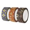 Kamiiso Sansho Made in Japan Washi Masking Tape, kimono-bi 3-Roll Set (Choyo, Shippo-jima, Shippo), 
