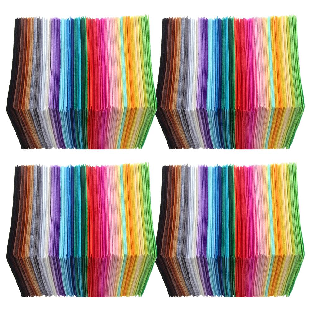 200-40 Stück Vliesstoff Nähzubehör 10x10cm Vliesstoff Verschiedene Farben Filzplatten Patchwork für Kinder Für Puppen