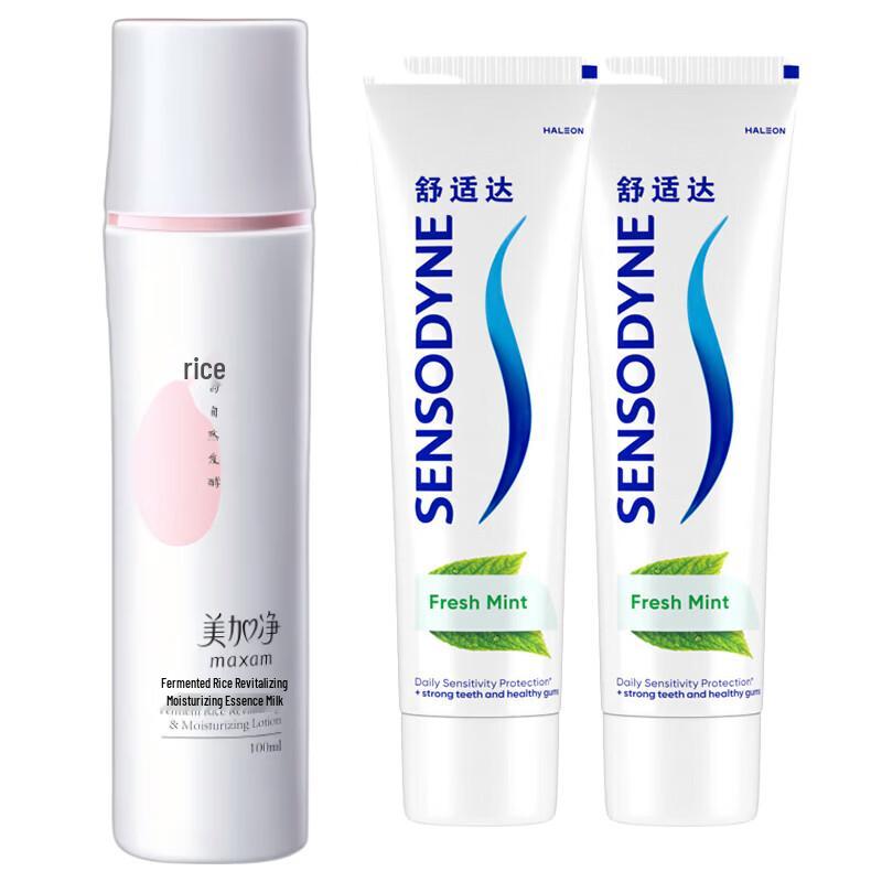 Sensodyne Fresh Mint Sensitive Toothpaste Duo + Revitalizing Lotion