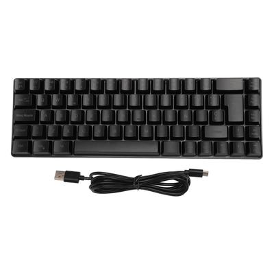 68 Keys Wired Gaming Keyboard USB2.0 RGB Backlight Ergonomic Mechanical Gaming Keyboard for Win