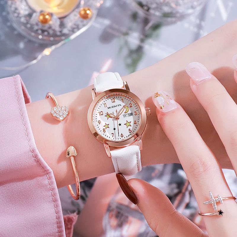 Uhr Schülerinnen Leuchtend Einfach Temperament Mädchen Mittelschülerinnen Grundschülerinnen Kinder Mädchen Geschenk Uhr