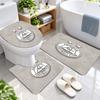 3Pcs Flannel Toilet Mat Set Aberdeen FC Bathroom Rug Bath Carpet Non Slip Home Decor