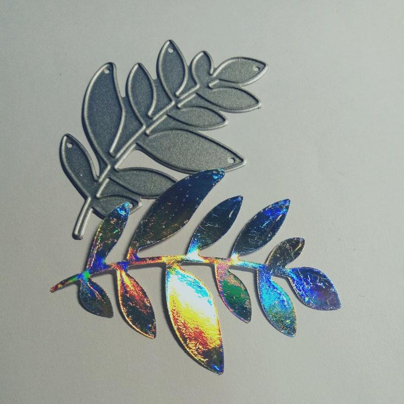 Tree Leaves Clear Stamps Steel Embossing Craft DIY Leaf Decoration  Metal Cutting Dies