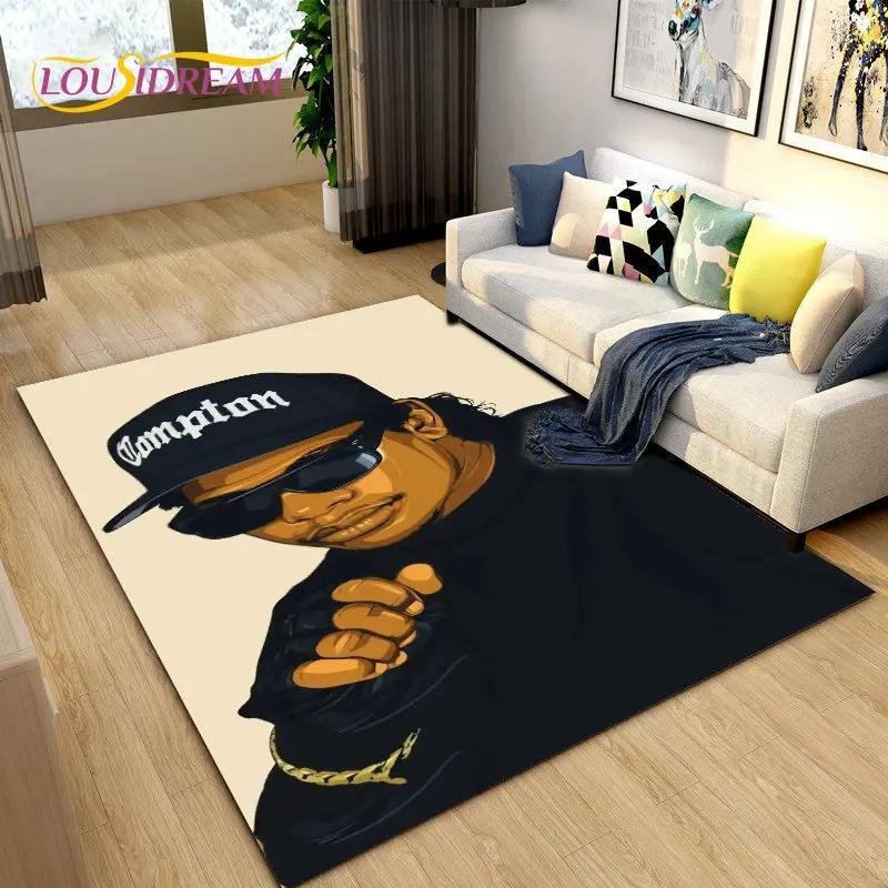 Legend Star Hip Hop Art Rapper Area Rug Large,Carpet Rug for Living Room Bedroom Sofa Doormat Decoration,Kids Non-slip Floor Mat