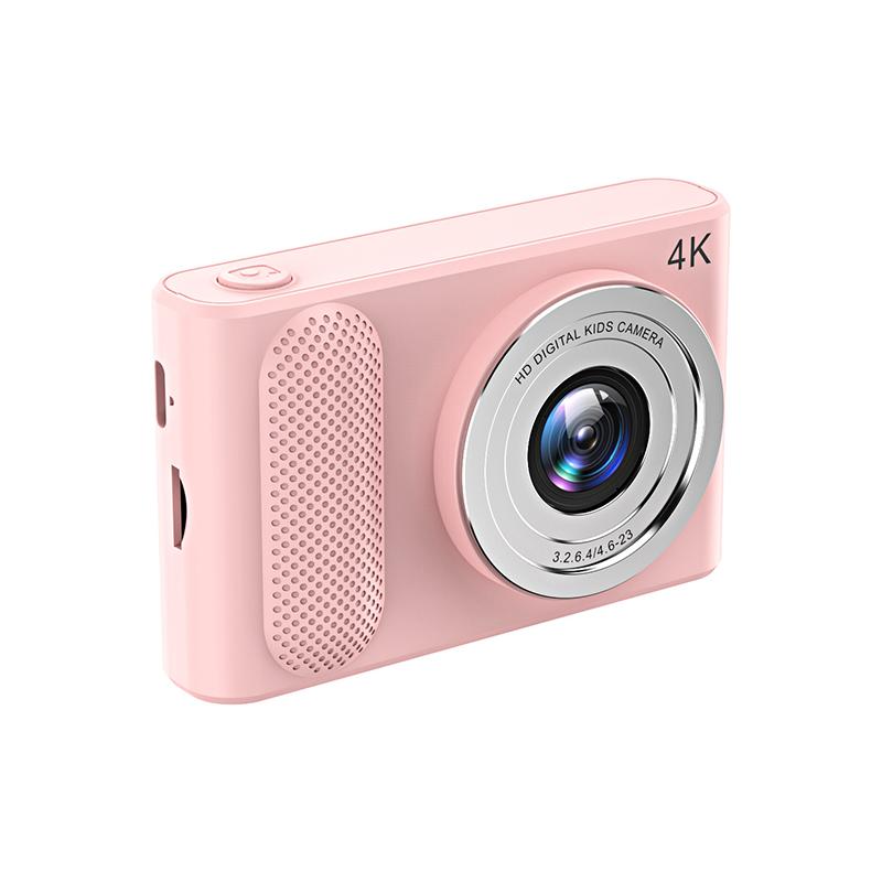

44-мегапиксельная цифровая камера 4K с высокой четкостью фотографии CCD-камера для путешествий, селфи для детей, студентов, 2,4 дюйма, автофокус розовый