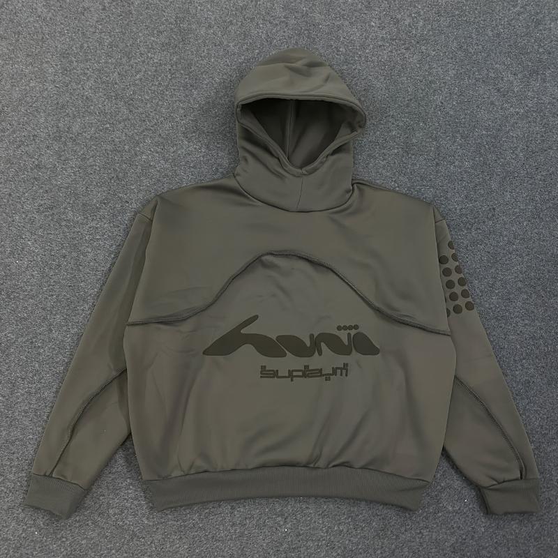 

Европейская и американская трендовая повседневная уличная толстовка с капюшоном, с цветными блоками и буквенным принтом из пены XL темно-серого