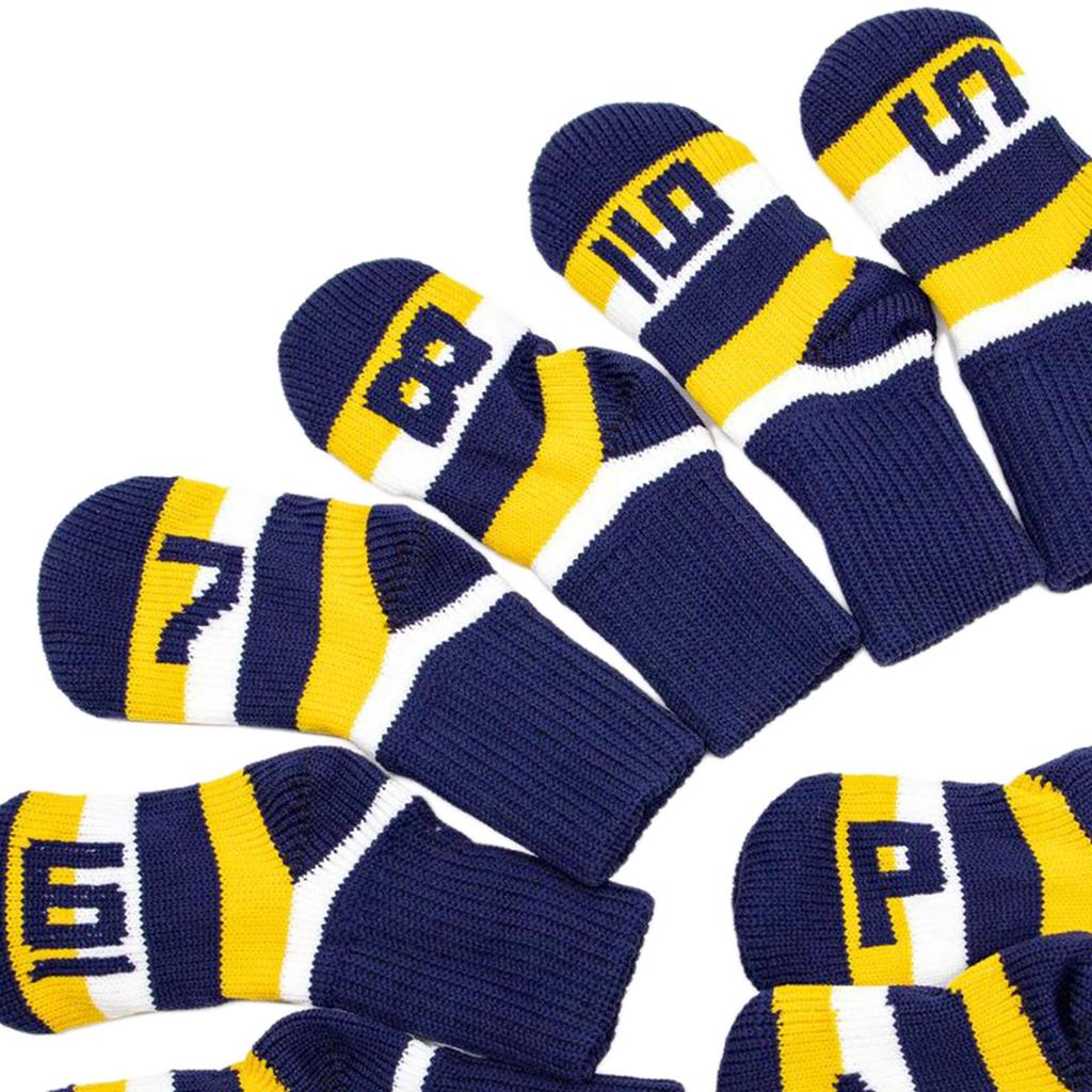 9 Pcs Durable Velvet Golf Covers Putter Head Cover Accessories