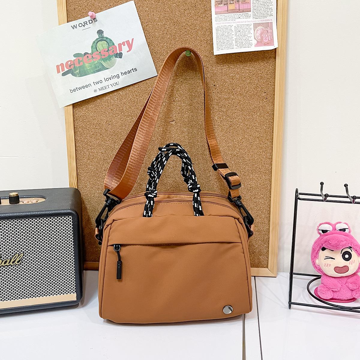 

Fashion Versatile Shoulder Bag Women s Large Capacity Lightweight Simple Versatile Multifunctional Leisure Travel Backpack коричневый