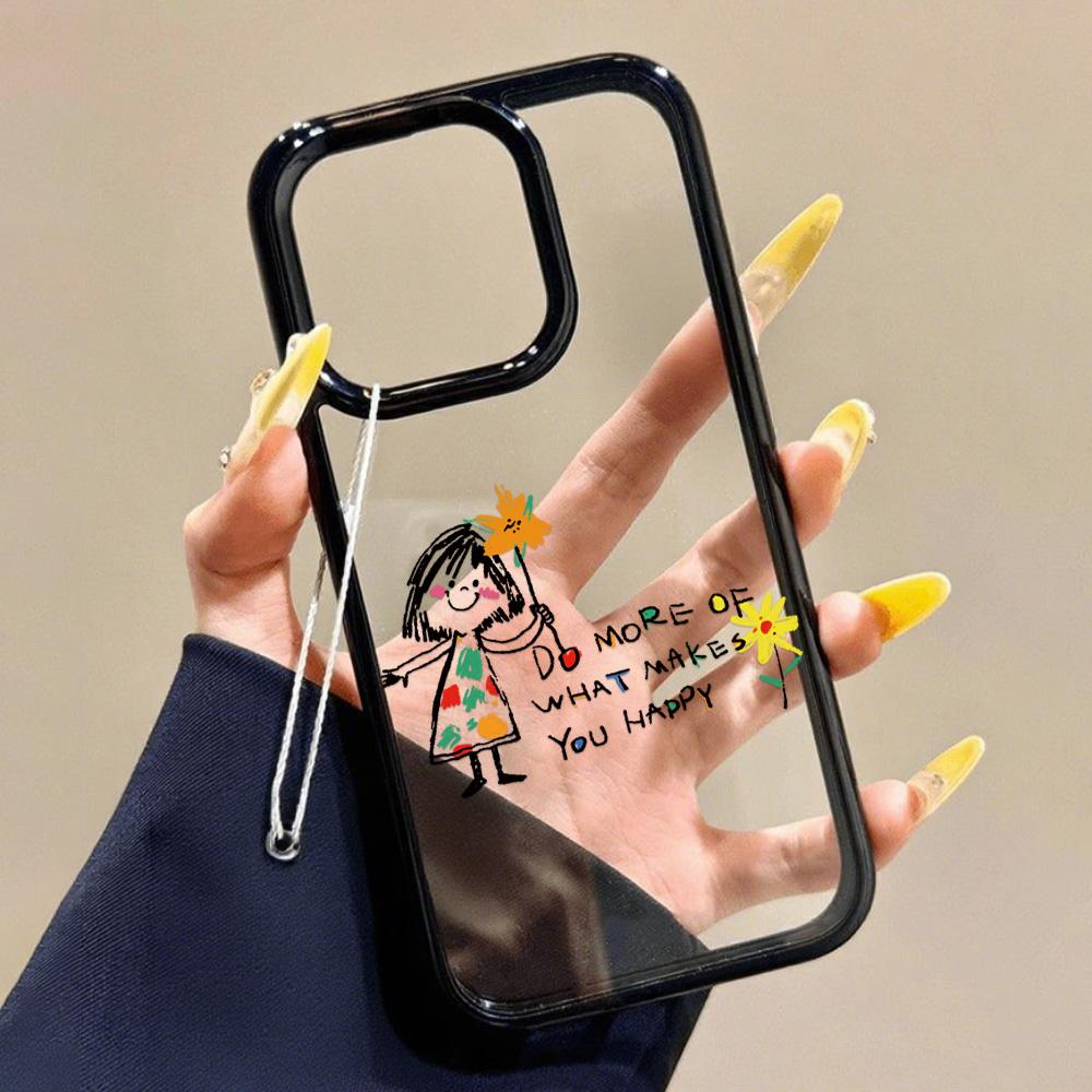 Acrylic Phone Case for iPhone 11 12 13 14 Pro 12 14 16 Pro Max for Samsung A16 A36 A56 S24 FE High-quality Painted Anti-fall Mobile Phone Case