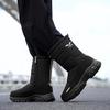 Men's Winter Thickened Padded Waterproof Comfortable Warm Anti Cold Lightweight Hiking Waterproof Non-slip Thick Sole Snow Boots