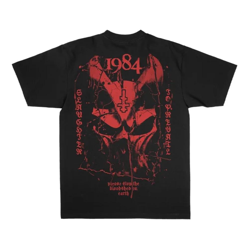 Slaughter To Prevail Bloodshed Print T Shirts Russian Deathcore Nu Metal Band Tour Album Unisex Oversized Premium Cotton Tee Top