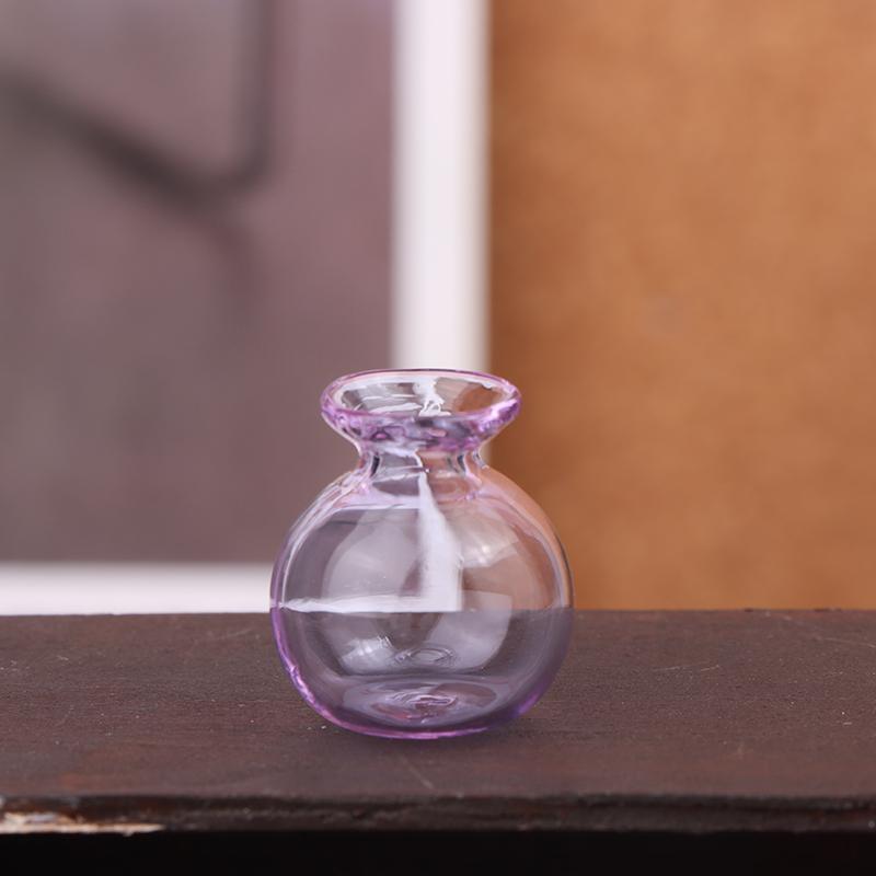 

Милая стеклянная ваза для сухих цветов, украшения, миниатюрная стеклянная ваза для кукольного домика, мини-ваза для цветов для кукольного домика, мебель, аксессуары для декора